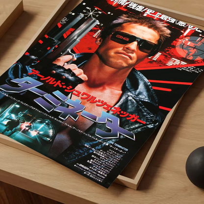 Póster de la película T-The T-Terminator, pósteres de anime, pósteres retro de arte de pared de calidad HD adhesivos para decoración de habitaciones del hogar kawaii, pósteres de anime