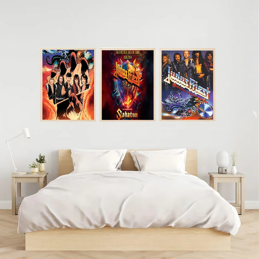 Rock Band Judas Priest Invincible Whitepaper Poster HD Quality Poster Wall Art Painting Study Room Wall Decor