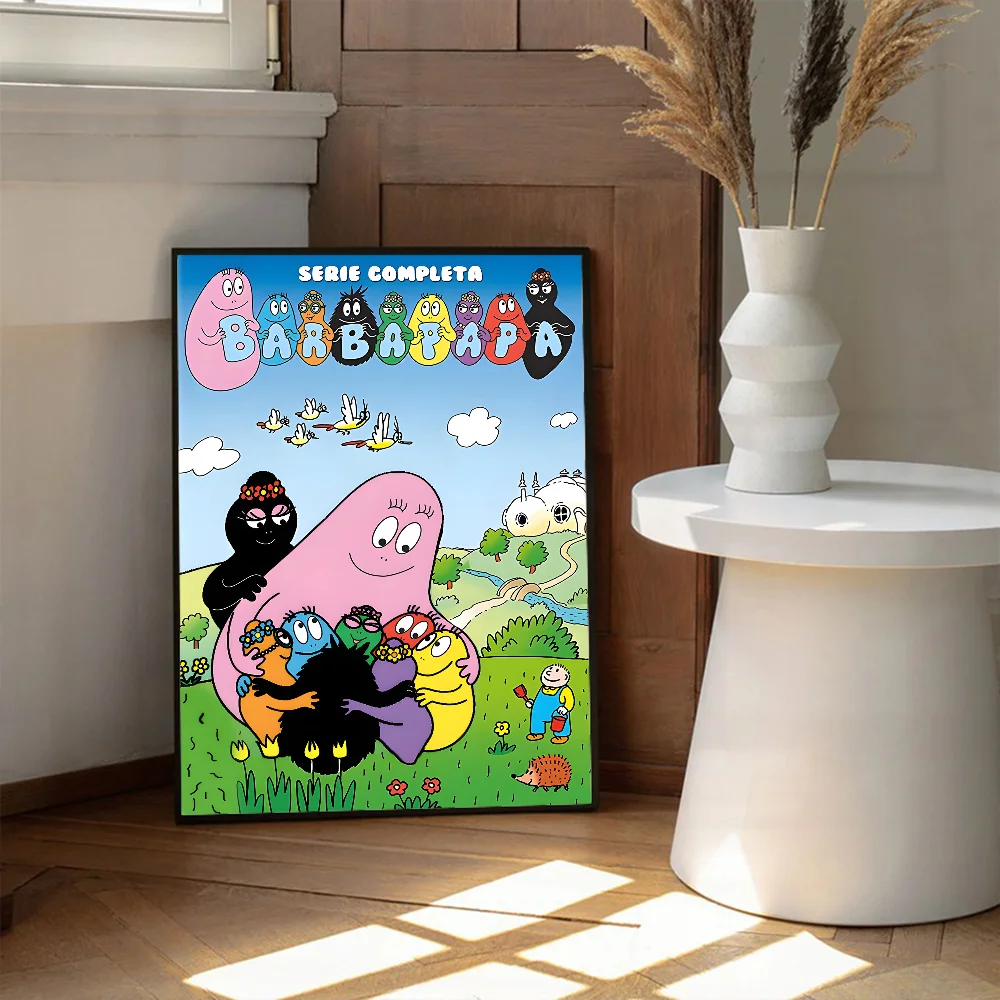 Pósteres de películas clásicas de dibujos animados B-Barbapapa, pósteres de calidad HD, arte de pared, pintura, estudio, decoración nórdica para el hogar