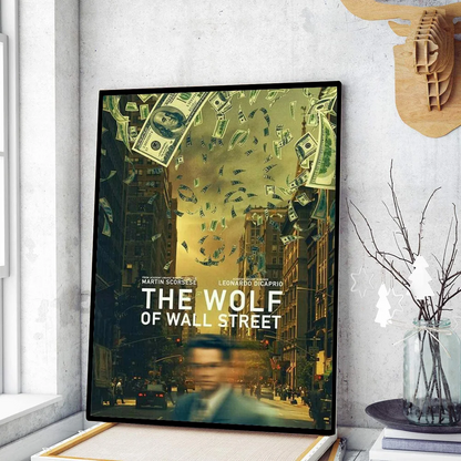 Graffiti Art The Wolf of Wall Street Poster Movie Sticky Posters Retro Kraft Paper Sticker DIY Room Bar Cafe Wall Painting