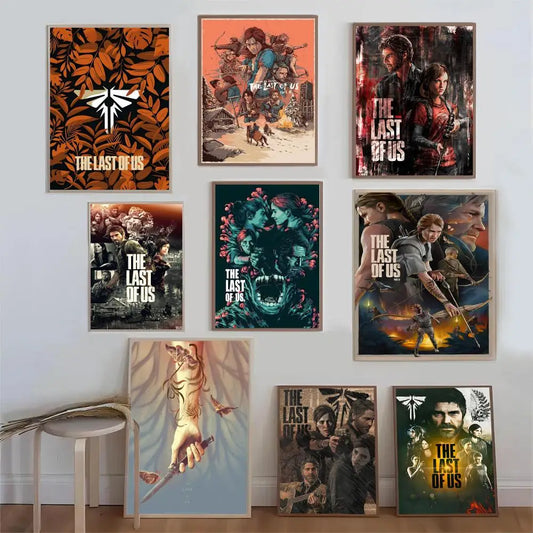 Póster de juego The Last of Us de alta calidad para el hogar, póster de papel Kraft, arte de pared, pintura, estudio, hogar, sala de estar, decoración, imagen