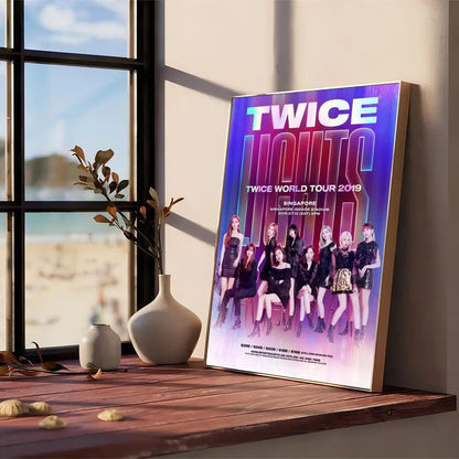 Singer Twice Kpop Wall Art Poster Nordic Aesthetic Picture Canvas Painting  for Living Room Bar Gaming Boy Room Home Decoration